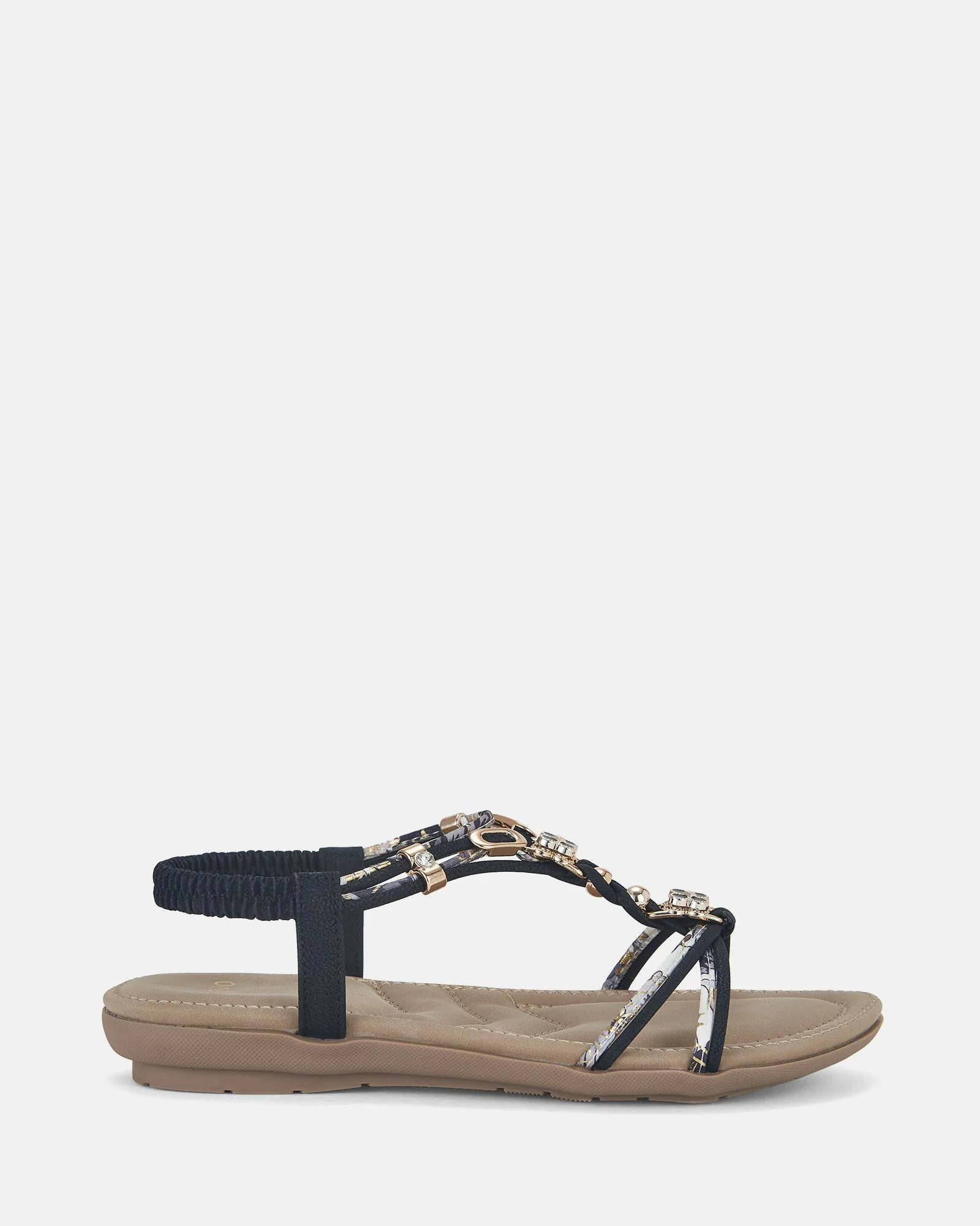 ELMACHO BLACK Flatforms Buy Women's SANDALS Online Novo Shoes NZ