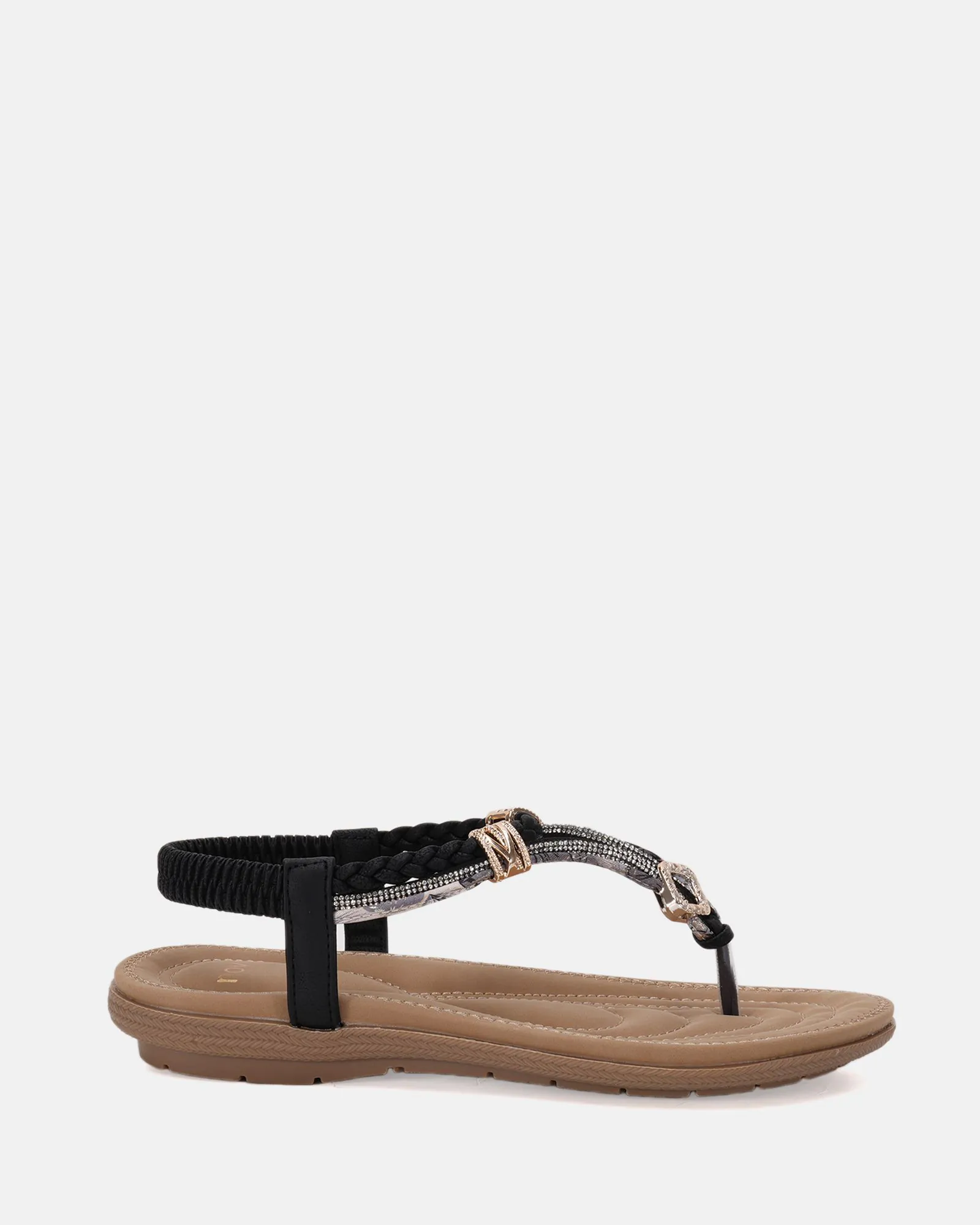 ELSANDY BLACK Strappy Sandals Buy Women's SANDALS Online Novo