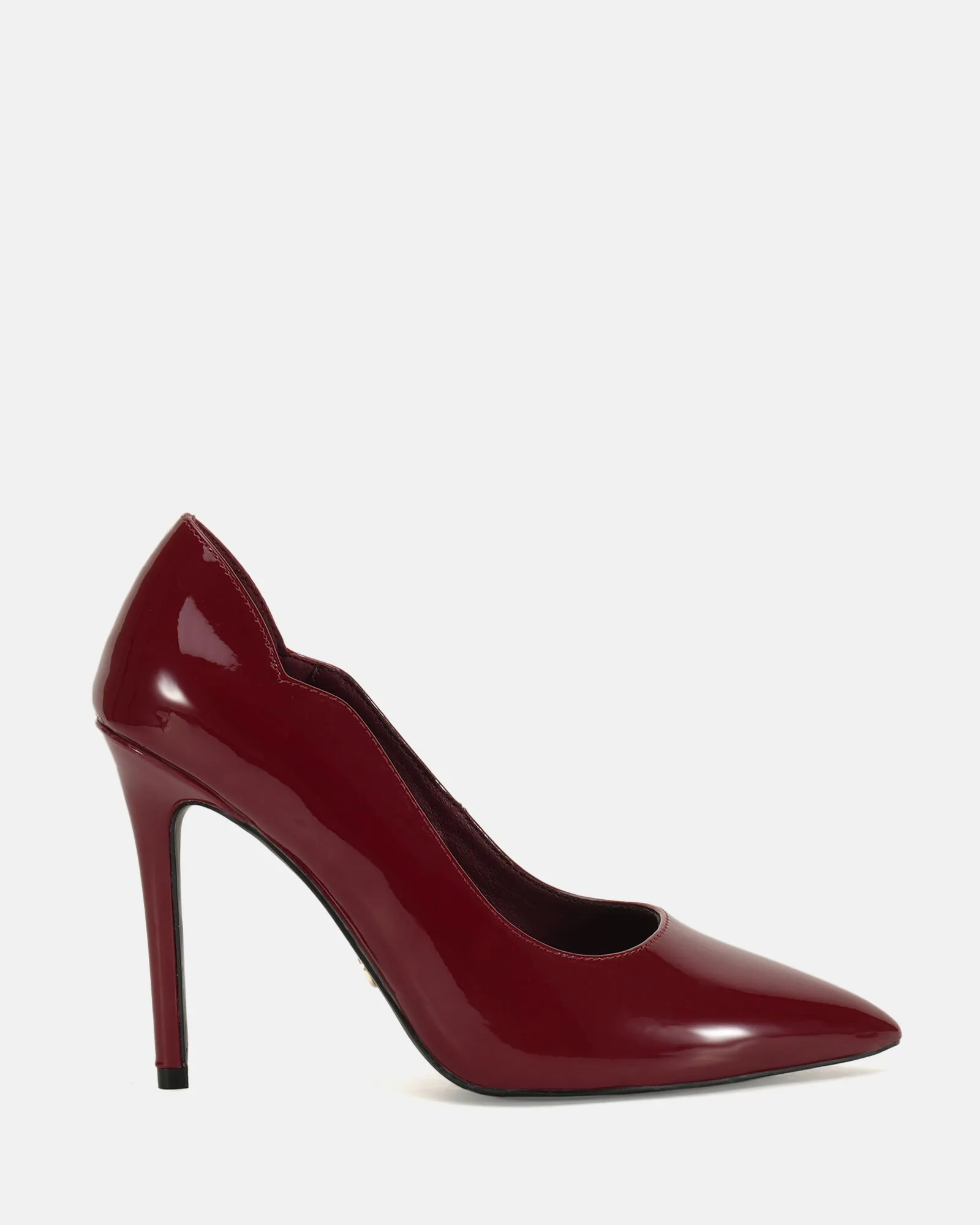 Pointed Toe Red Heels Online ZARA RED PATENT BLOCK MID HEEL COURT