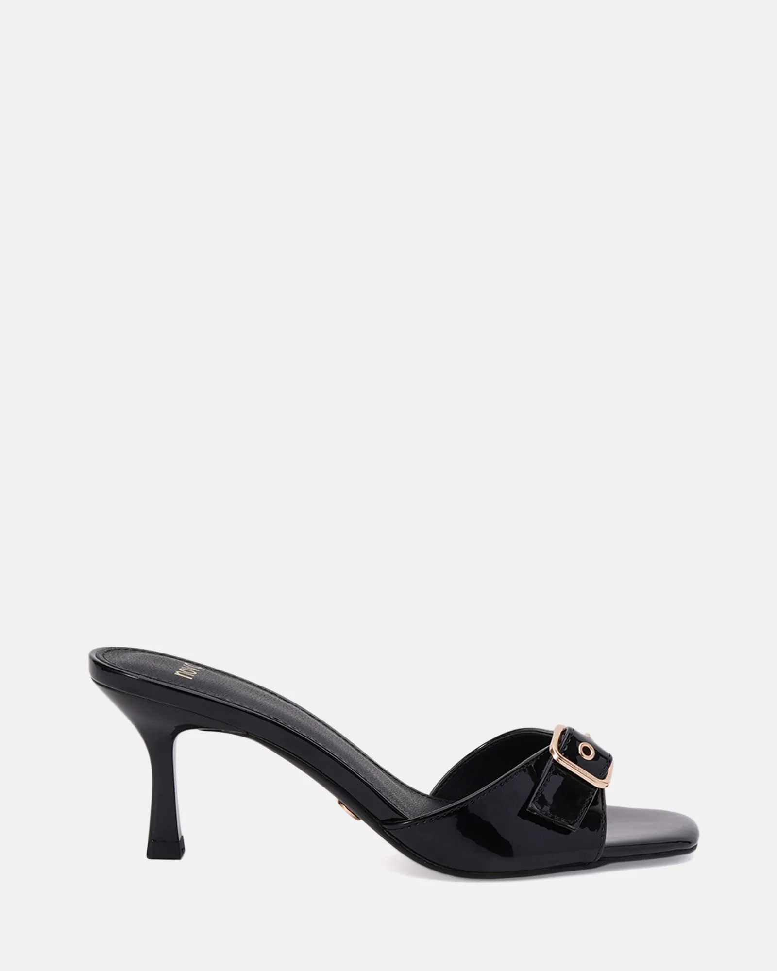 VENEZIA Black Patent Mules Buy Women's HEELS Online Novo Shoes NZ