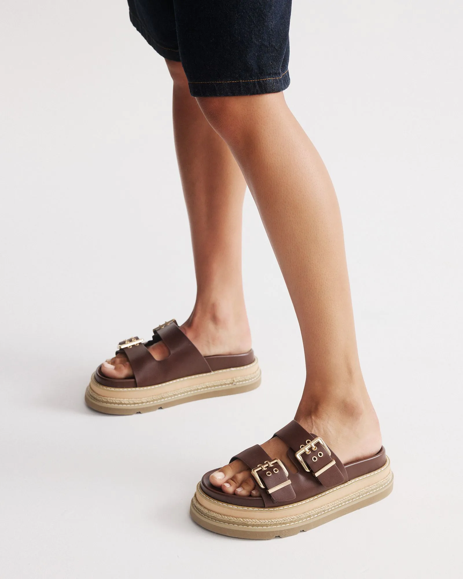 SAMAIRA MILK CHOCOLATE Flatform | Buy Women's SANDALS Online