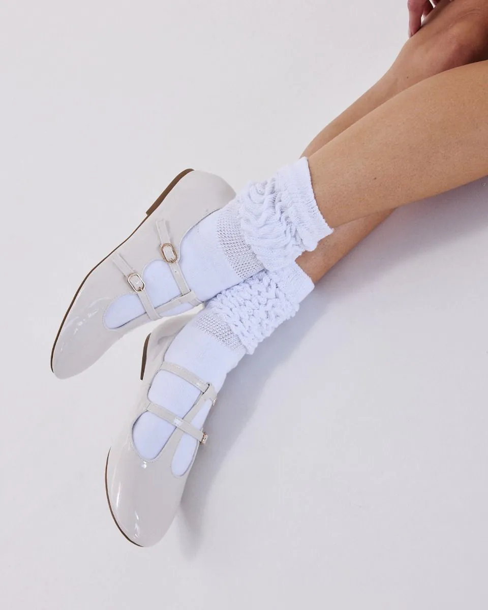 新品Lolita Flats Cream Cream White Lolita Flats Cream White| inooknit